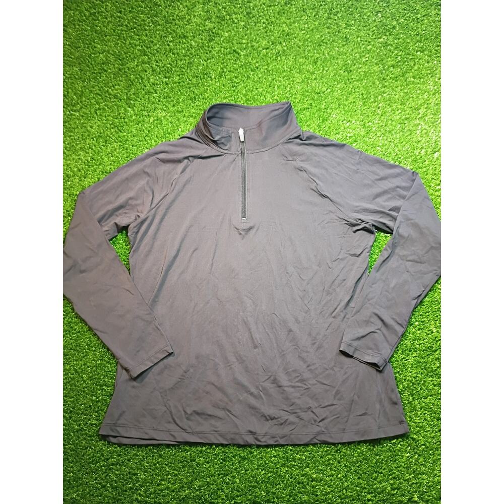 New Land's End Women's Black Long Sleeve Rash Guard lg